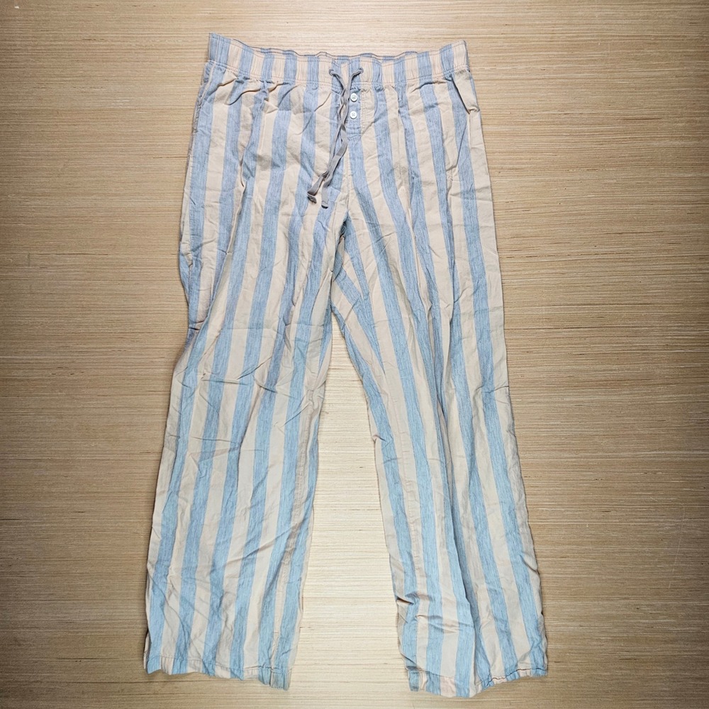 Gap Body Womens Pajama Lounge Pants Striped Drawstring Medium 32x29 Flow - Picture 2 of 13